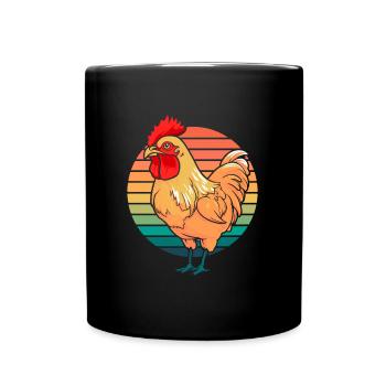 Chicken Hen - Full Colour Mug - black - Front