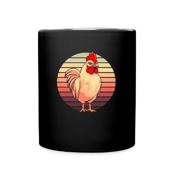 Poule de poulet - Mug uni - noir - Devant