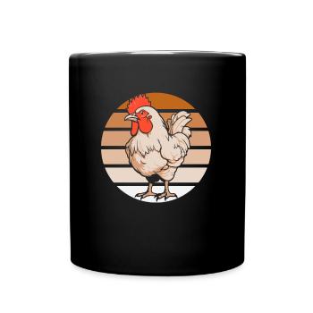 Chicken Hen - Full Colour Mug - black - Front