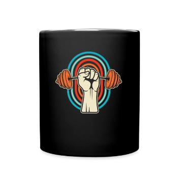 Fitness - Tasse einfarbig - Schwarz - Vorne