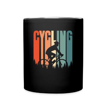Rennrad Radsport Radsportler - Tasse einfarbig - Schwarz - Vorne