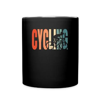 Rennrad Radsport Radsportler - Tasse einfarbig - Schwarz - Vorne