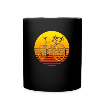 Rennrad Radsport Radsportler - Tasse einfarbig - Schwarz - Vorne