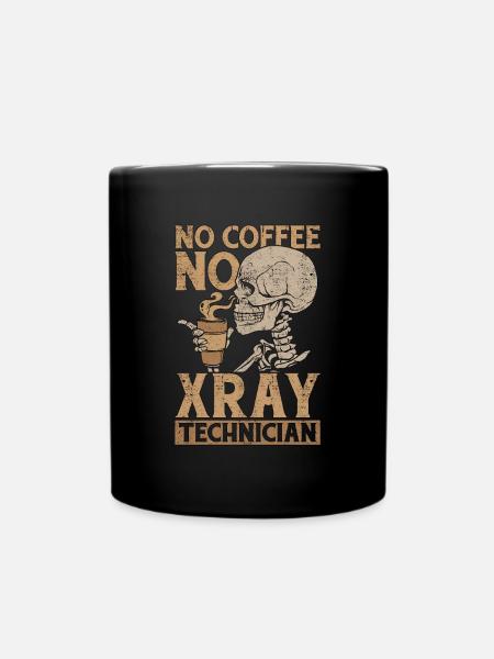 Xray Technician No Coffee No Rad Tech Coffee Lover - Full Colour Mug - black