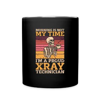 Technicien en radiologie Le matin, ce n’est pas mon heure Radiologue - Mug uni - noir - Devant
