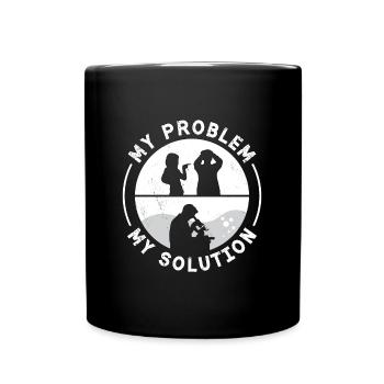 Lab Technician My Problem My Pictogram Dad Mom - Tasse einfarbig - Schwarz - Vorne
