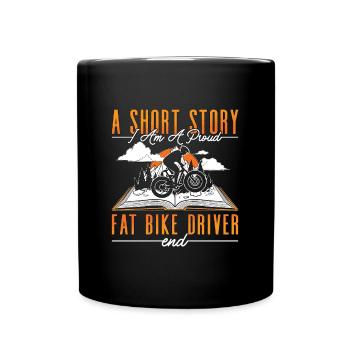 Fat Bike Une petite histoire Je suis un cycliste de vélo de route - Mug uni - noir - Devant