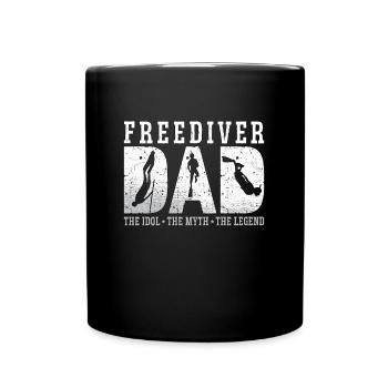 Apnéiste Apnéiste Papa L’Idole Le Plongeur Apnée - Mug uni - noir - Devant