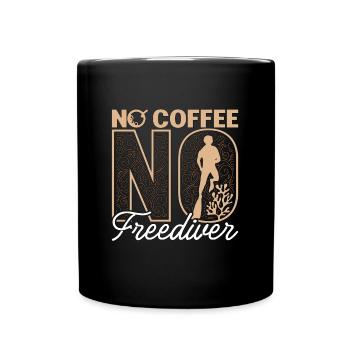 Plongée en apnée Pas de café Pas de plongée profonde Amateur de café - Mug uni - noir - Devant