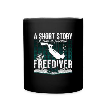 Plongée en apnée Une petite histoire Je suis un fier plongeur en apnée - Mug uni - noir - Devant