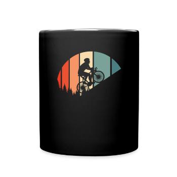 Rennrad Radsport Radsportler - Tasse einfarbig - Schwarz - Vorne