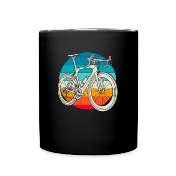 Rennrad Radsport Radsportler - Tasse einfarbig - Schwarz - Vorne