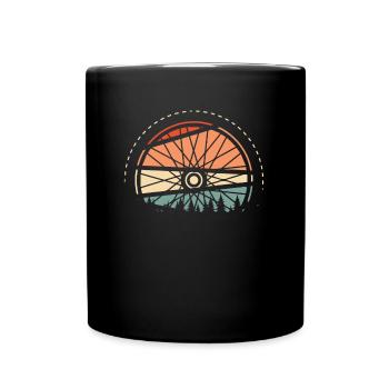 Rennrad Radsport Radsportler - Tasse einfarbig - Schwarz - Vorne