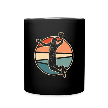 Basketball Basketballer - Tasse einfarbig - Schwarz - Vorne