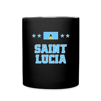 Sainte-Lucie - Mug uni - noir - Devant