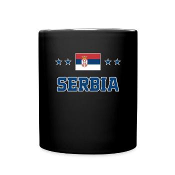 Serbien - Tasse einfarbig - Schwarz - Vorne