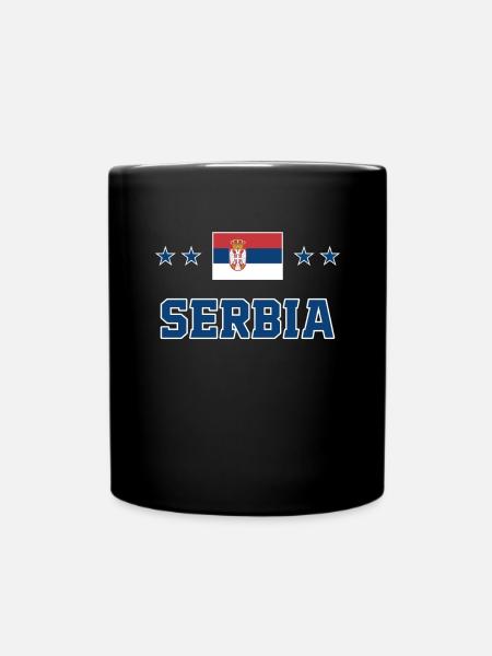 Serbien - Tasse einfarbig - Schwarz