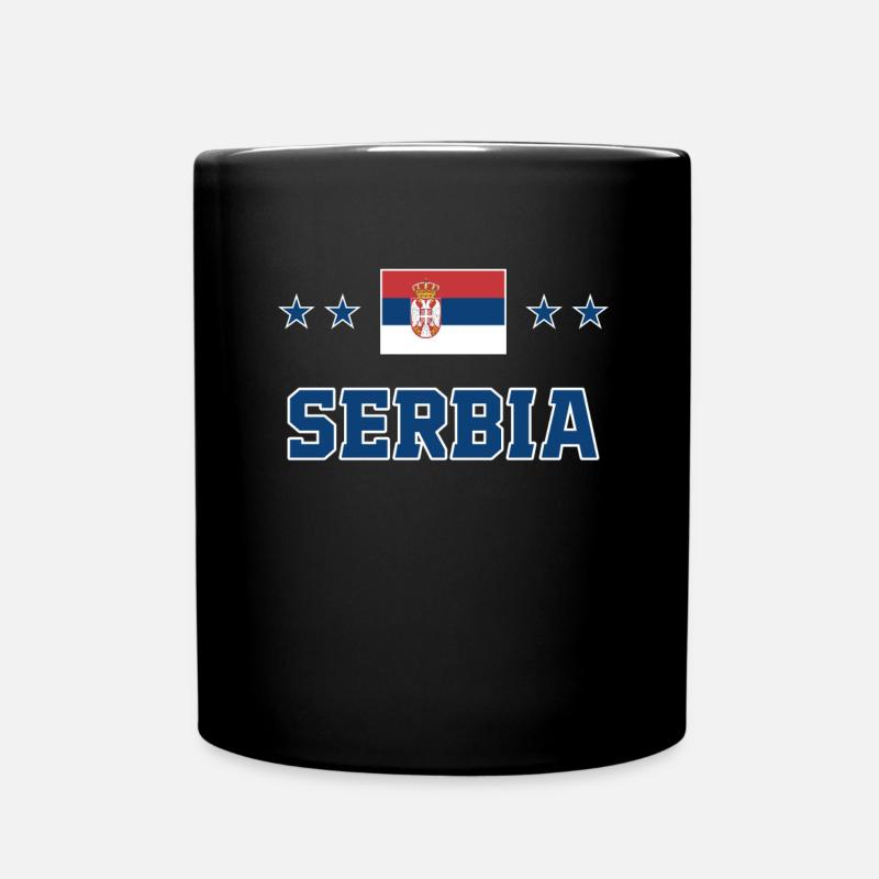 Serbien - Tasse einfarbig - Schwarz