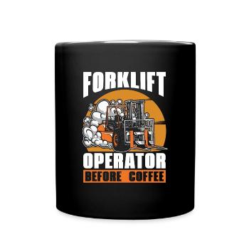 Forklift Operator Before Warehouseman Coffee Lover - Full Colour Mug - black - Front
