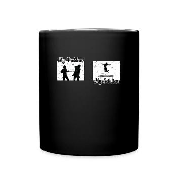 Trampoline Jumper Mon problème Mon Pictogramme Maman Papa - Mug uni - noir - Devant