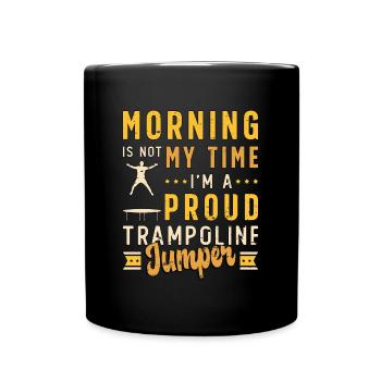 Trampoline Jumper Le matin n’est pas mon heure gymnaste - Mug uni - noir - Devant