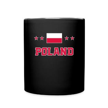 Pologne - Mug uni - noir - Devant