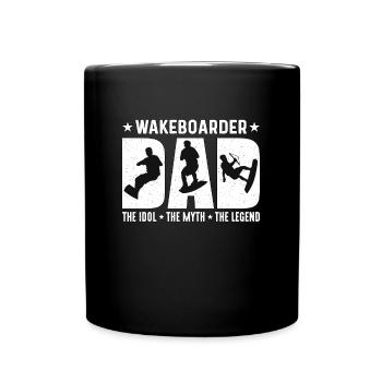 Wakeboarder Papa L’Idole L’Amateur De Wakeboard - Mug uni - noir - Devant