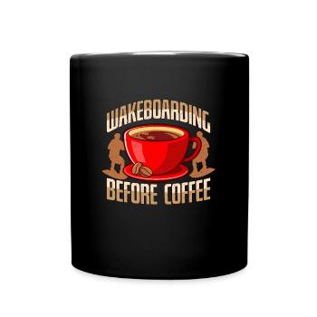Wakeboard avant le café Wakeboard Coffee Lover - Mug uni - noir - Devant