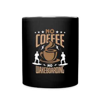 Wakeboarder Pas de café Pas de sports nautiques Amateur de café - Mug uni - noir - Devant
