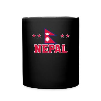 Nepal - Tasse einfarbig - Schwarz - Vorne