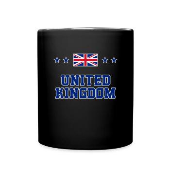 Großbritannien - Tasse einfarbig - Schwarz - Vorne