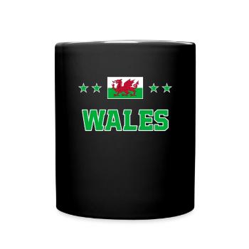 Wales - Tasse einfarbig - Schwarz - Vorne
