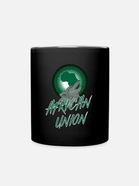 Afrikanische Union - Tasse einfarbig - Schwarz