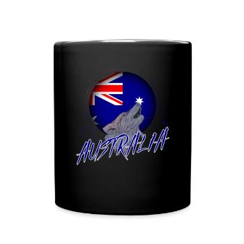 Australien - Tasse einfarbig - Schwarz - Vorne