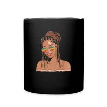 Rasta Hair Dreadlocks Dreads - Full Colour Mug - black - Front