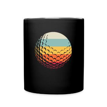 Golf Golfer Golfen - Tasse einfarbig - Schwarz - Vorne
