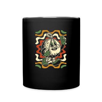 Golf Golfer Golfen - Tasse einfarbig - Schwarz - Vorne