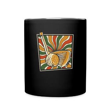 Golf Golfer Golfen - Tasse einfarbig - Schwarz - Vorne
