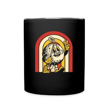 Golf Golfer Golfen - Tasse einfarbig - Schwarz - Vorne