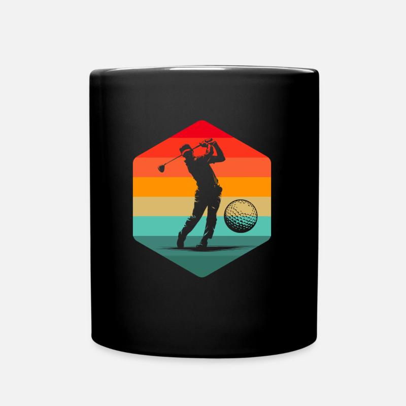 Golf Golfer Golfen - Tasse einfarbig - Schwarz