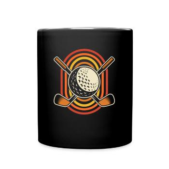 Golf Golfer Golfen - Tasse einfarbig - Schwarz - Vorne