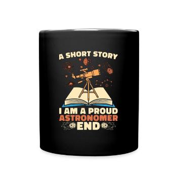 Astronome Une petite histoire Je suis un fier astrophysicien - Mug uni - noir - Devant