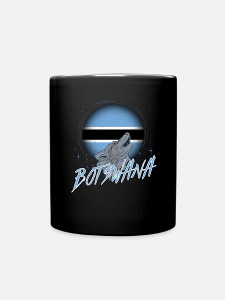 Botswana - Tasse einfarbig - Schwarz