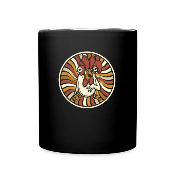 Poule de poulet - Mug uni - noir - Devant