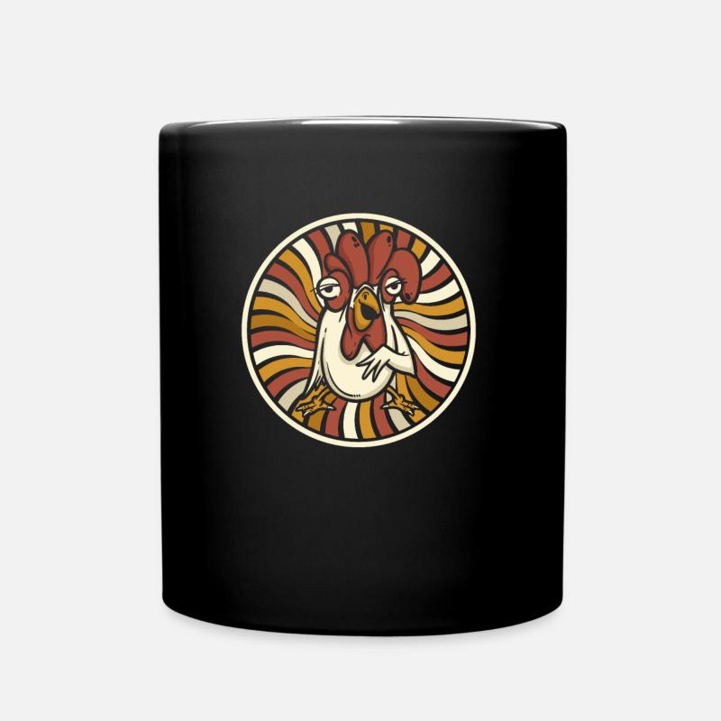 Huhn Henne - Tasse einfarbig - Schwarz