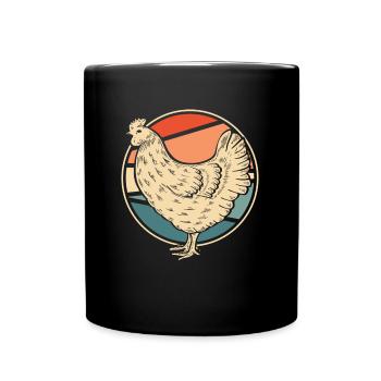 Chicken Hen - Full Colour Mug - black - Front