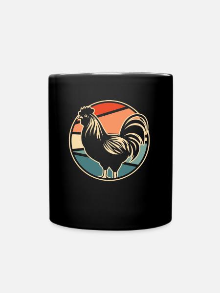 Huhn Henne - Tasse einfarbig - Schwarz