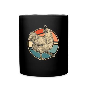 Chicken Hen - Full Colour Mug - black - Front