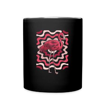 Flamant - Mug uni - noir - Devant