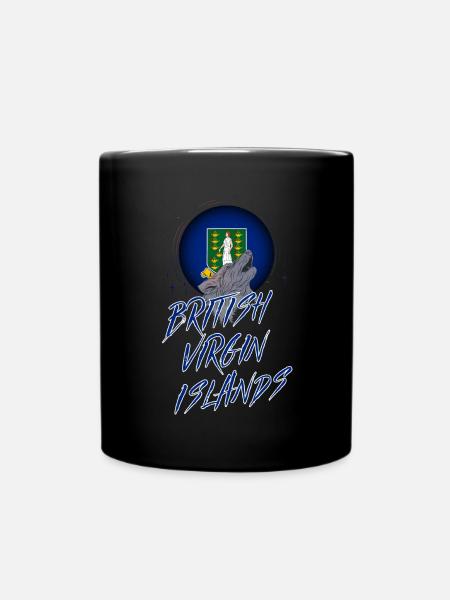 Britische Jungferninseln - Tasse einfarbig - Schwarz